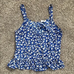 Floral Blue Women's Top